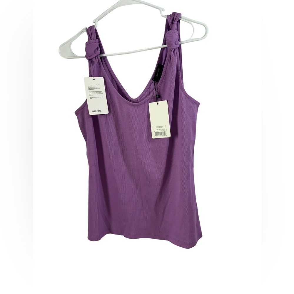 Saint + Sofia Tank KNOT VEST - MISTY PURPLE size 14